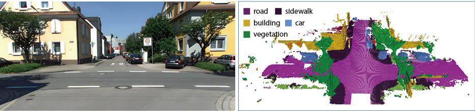 MARE (right) combines single-image semantic understanding and 3D reconstruction to estimate drivable space, overcoming long-tail object detection challenges and reducing autonomous driving costs.